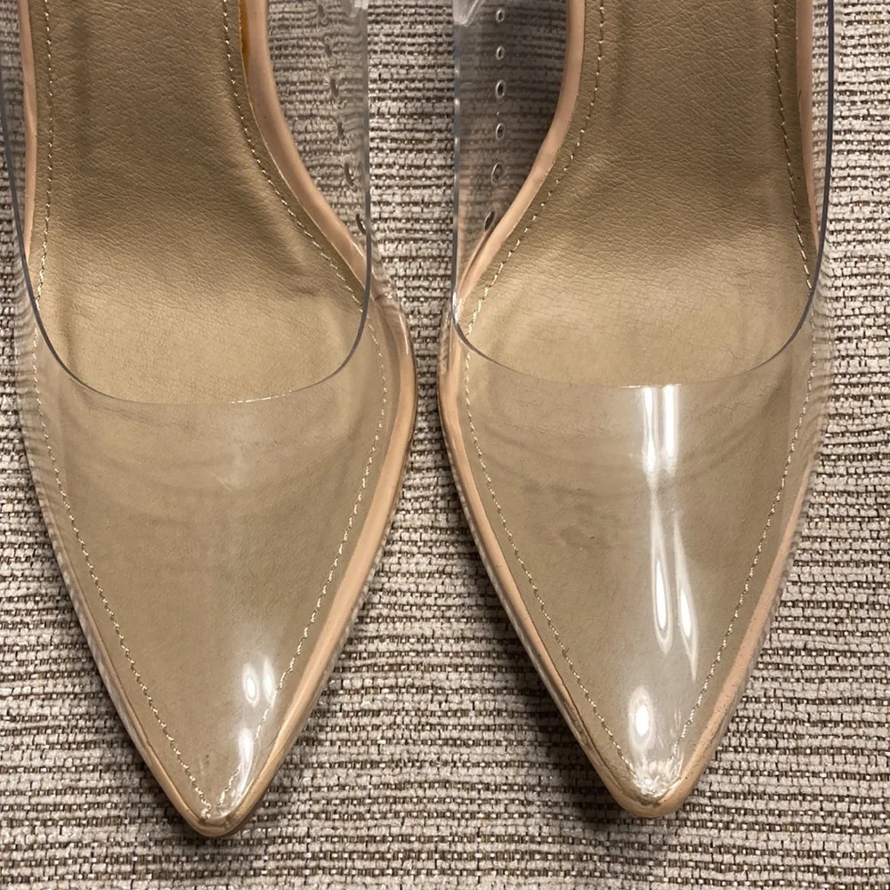 Fashion Nova clear Heels size 6.5 - Picture 10 of 16